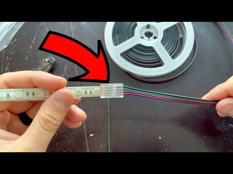 10 Pack Solderless LED Strip Connectors, 16.4 Feet (Retro Style, 4 Pin, 10 mm) - How to Use
