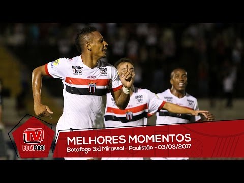 MELHORES MOMENTOS: Botafogo 3x1 Mirassol - Paulistão - 03/03/2017