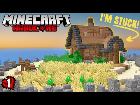 I Tried Minecraft HARDCORE, But On A SURVIVAL ISLAND [EPISODE 1]