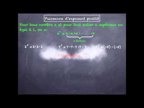 puissance d'exposant positif