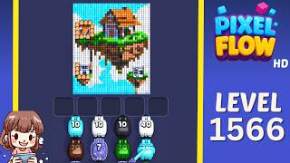 Pixel Flow Level 1566 Solution Walkthrough
