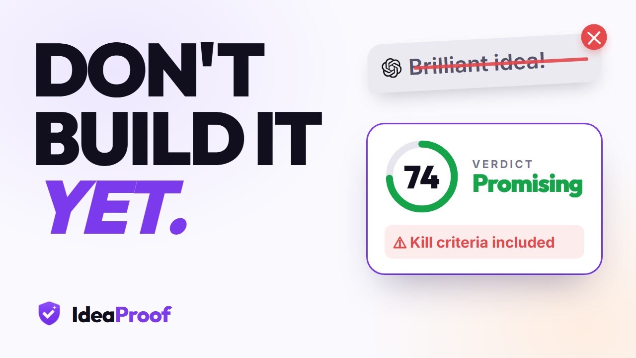 IdeaProof - AI Idea Validator video preview
