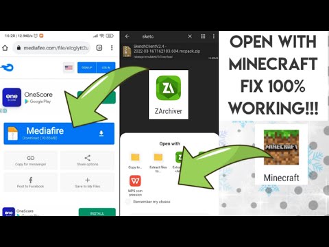 EncoreX Gaming - How to Install Minecraft Mods with ZArchiver | Open with Minecraft Option Not Showing Fix | Hindi