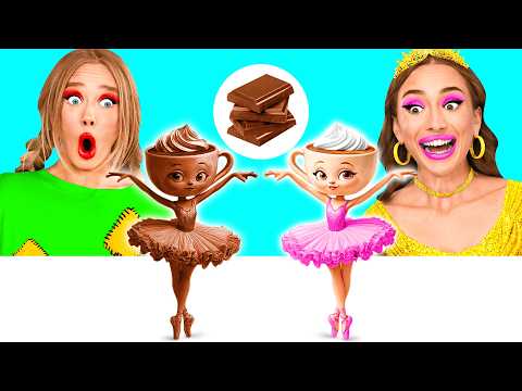 Real Food vs Chocolate Food Challenge | Smart Gadgets vs Hacks by BaRaDa Challenge