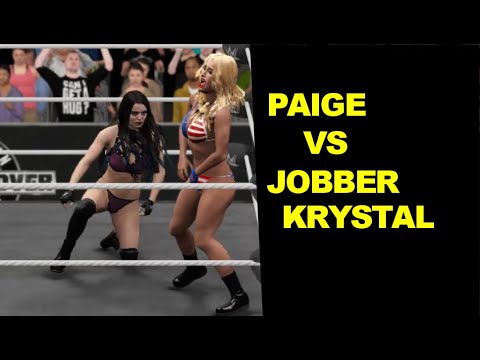 WWE 2K17 Paige vs Jobber Krystal - Iron Woman