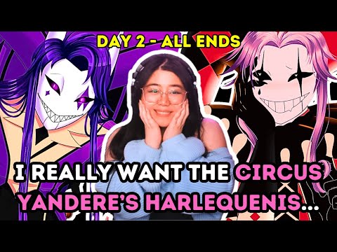 Our Yandere Pierrot Is BACK! | The Freak Circus DAY 2 - ALL ENDINGS