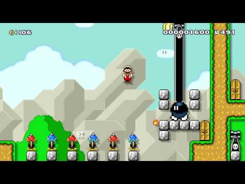 Fire Spinning by Elocin - SUPER MARIO MAKER - No Commentary 1AJ