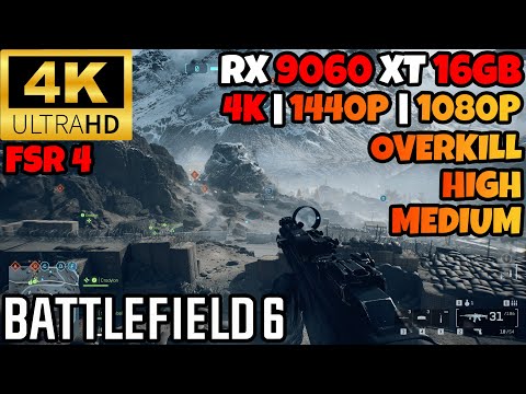 RX 9060 XT 16 ГБ | Battlefield 6 | 4K | 1440P | 1080P | РАБОТАЕТ ОЧЕНЬ ХОРОШО...