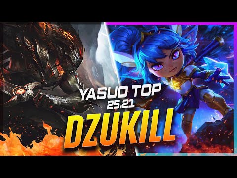 Dzukill - Yasuo vs Poppy TOP Patch 25.21 - Yasuo Gameplay