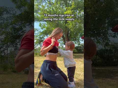 Cutest toddler reaction  #breastfeeding #momlife #shorts #reaction #cute #motherhood #baby #viral