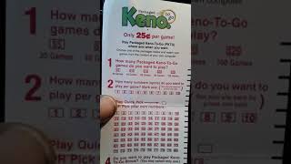 Scratching maryland multi match and keno pool.