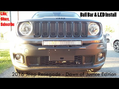 Install of Auxmart bull bar and Nilight 20\" 126w LED Flood Spot Combo on my Jeep Renegade