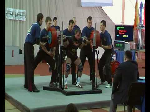 Николай Баранник, приседание 295 кг, ЧУ 2010