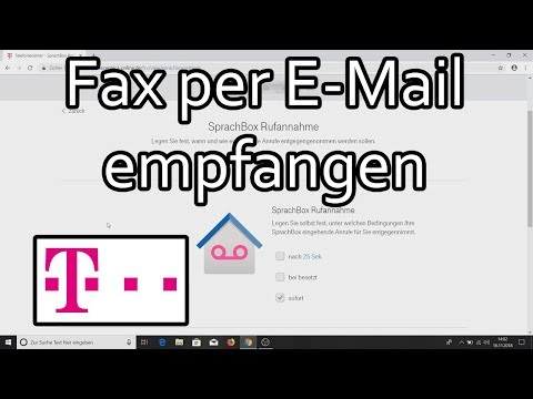 Fax per E-Mail empfangen mit der Telekom Sprachbox