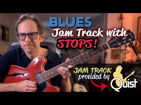 Blues lead over a jam track with STOPS! - Fill the space when the band stops - Guitar Lesson - EP622