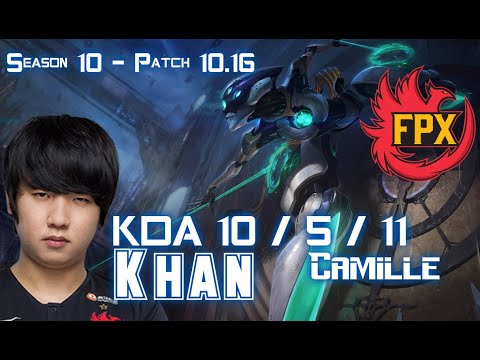 FPX Khan CAMILLE vs SYLAS Top - Patch 10.16 KR Ranked