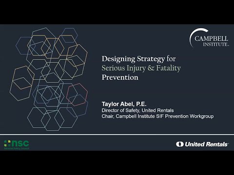 Campbell Institute Webinar: Designing Strategy for SIF Prevention