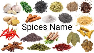 Spices Name, spices name with spelling, spices name for kids