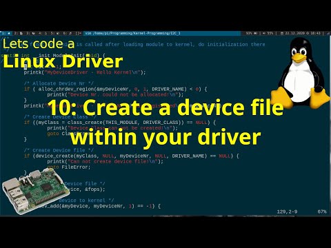 Let's code a Linux Driver - 10: Create a device file within your driver