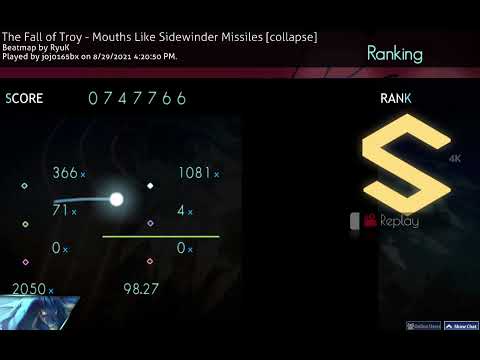 osu! | Mouths Like Sidewinder Missiles The Fall of Troy | #2 | S 98.27