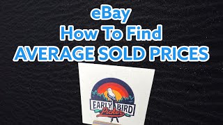 eBay - How To Find AVERAGE SOLD PRICE - Terapeak Research #reseller