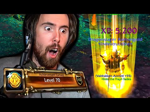 MAX LEVEL! Asmongold Hits 70 in WoW Dragonflight + First MYTHICS
