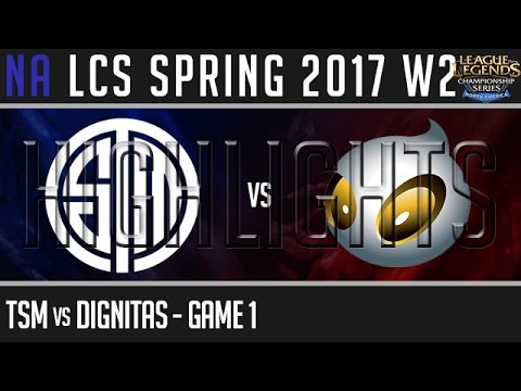 TSM vs DIG Highlights Game 1 REUPLOAD - NA LCS W2D1 Spring 2017 - Team Solomid vs Dignitas G1