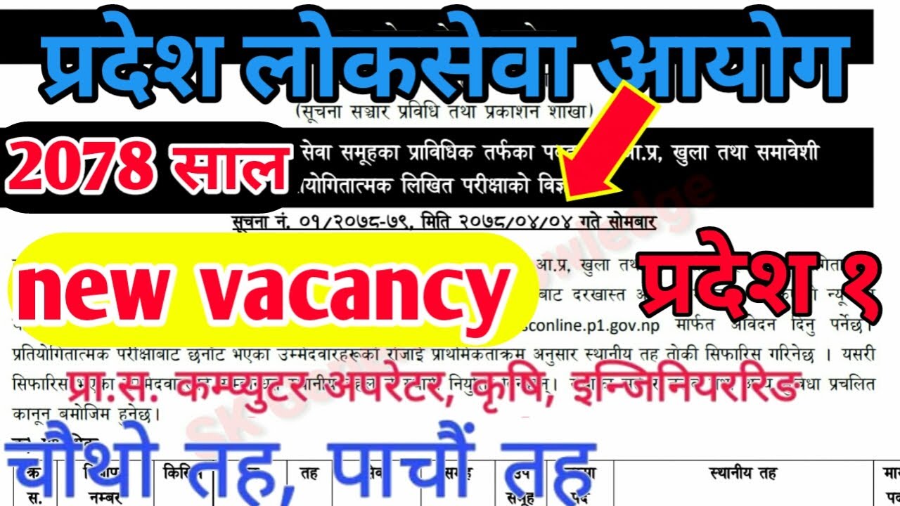 Pradesh No 1 Lok Sewa Aayog Vacancy|प्रदेश लोक सेवा आयोग प्रदेश नं १ विराटनगर |SK General knowledge