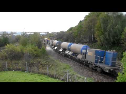 DRS Class 20s, 20305 & 20304 3S14 passing Meadowhall Interchange (27th October 2014)