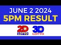 5pm Lotto Result Today June 2 2024 | PCSO Swertres Ez2
