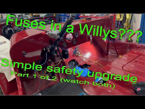 Part 1 of 2 Adding fuses, turn signals, and volt meter into a Willys Jeep CJ2a