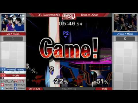 CFL Smackdown 99 Melee - Lad + Panda vs Moses + Apollo - Doubles Losers Semis