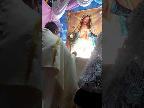 Procesión santísimo Sacramento del altar Jocotenango Sacatepéquez. Octava de la Asunción de María 