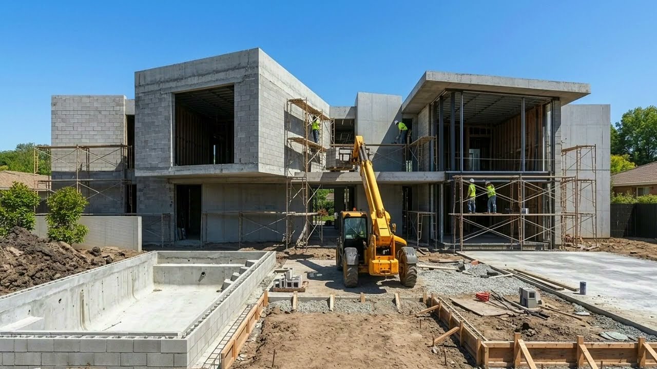 Building a Minimalist Architectural Masterpiece: Full Construction Timelapse