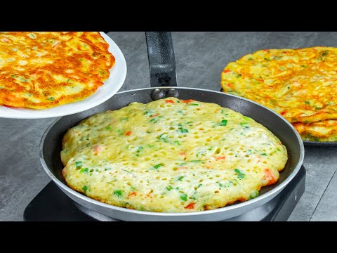 A surprising pies recipe with vegetables and cheese - the fluffiest poured pies!