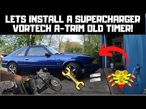 Installing This OLD Vortech A-Trim Supercharger Kit 1988 Ford Mustang LX Fox Body 5.0