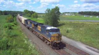 preview picture of video 'CSX G400 Weedsport, NY 08-07-10'