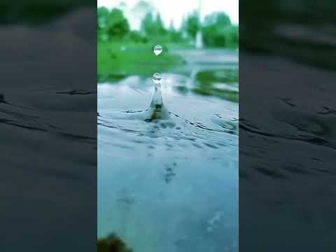 slow motion water drop whatsapp status |rain music |Relaxing Nature music | slow motion short