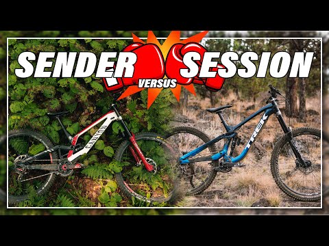 Canyon Sender CFR vs Trek Session 9 - The Battle of the Best Downhill Bikes
