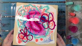 Vibrant Acrylic Ink and Acrylic Paint Pour Painting ~ Fluid Art