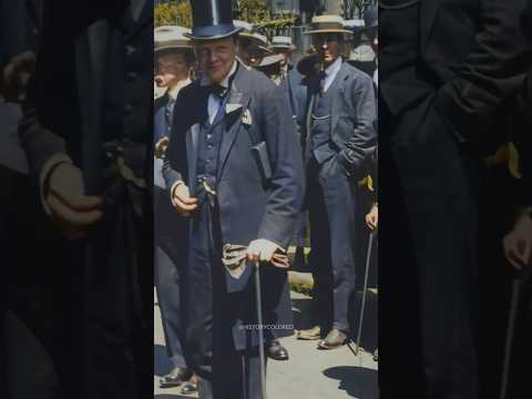 Winston Churchill in 1918 - Restored Footage