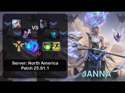 Janna Support + Yasuo vs Maokai + Kalista - NA Server - Patch 25.S1.1