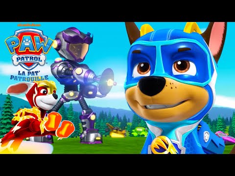 Attaque de Robots Géants! Les Mighty Pups Sauvent la Baie! | La Pat' Patrouille | PAW Patrol