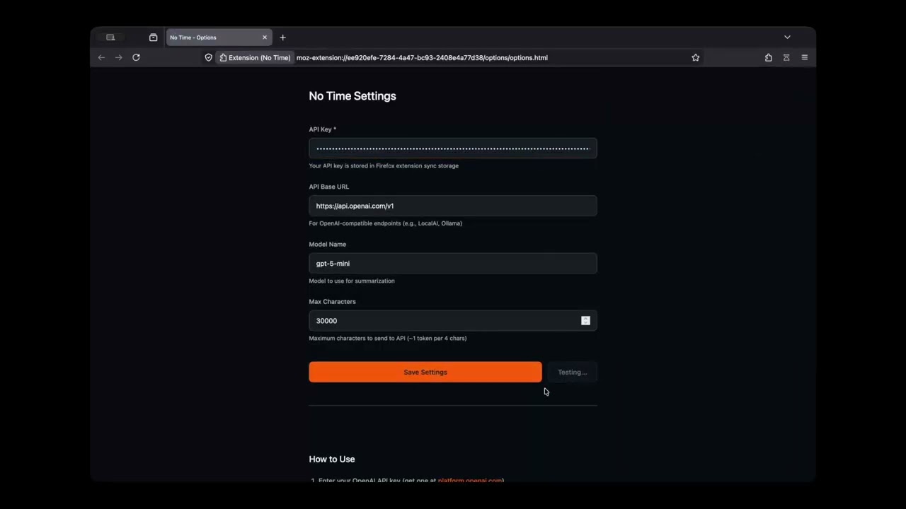NoTime video demo