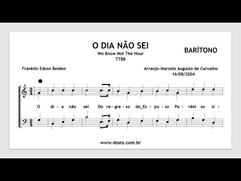 TTBB 0280 5B O DIA NÃO SEI BARÍTONO MIDI