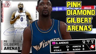 PINK DIAMOND GILBERT ARENAS 75PT GAMEPLAY! MOST UNGUARDABLE JUMPER IN NBA 2k19 MyTEAM