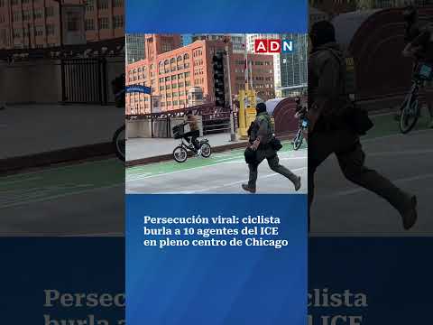 Persecución viral: ciclista burla a 10 agentes del ICE en pleno centro de Chicago














