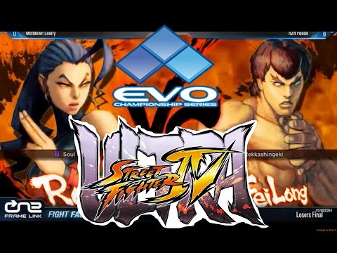 Meltdown Louffy (Rose) VS RZR Fuudo (Fei Long) EVO 2014 Ultra Street Fighter IV LOSERS Finals