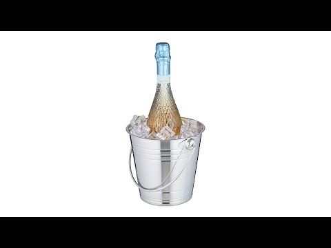 Sektkühler Edelstahl Silber - Metall - 20 x 16 x 18 cm