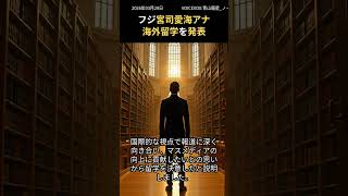 フジ宮司愛海アナ「Live News イット！」卒業、海外大学院へ留学発表